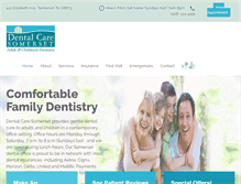 Tablet Screenshot of dentalcaresomerset.com